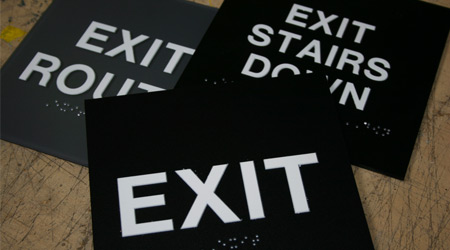 #htmlcaption3 Exit Sign