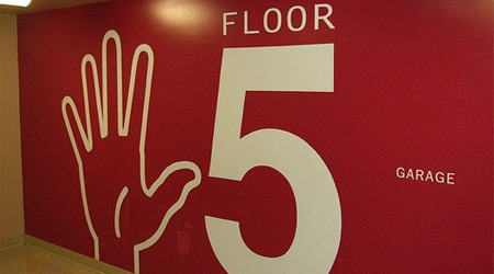 #htmlcaption4 Garage Floor Sign